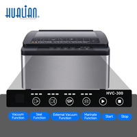 HVC-300T-1AB Hualian Scelleuse sous vide de table 2-en-1 avec fonctions de chambre à vide et de vide externe pour sacs alimentaires, bocaux et récipients