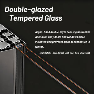 Fenêtres <span class=keywords><strong>à</strong></span> battant en aluminium insonorisées en verre <span class=keywords><strong>à</strong></span> double vitrage <span class=keywords><strong>à</strong></span> bas prix pour la réduction du bruit des condos - Product Image 3