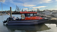 Bateau de pêche sportif Speed Fish Cabin Cruiser avec moteur hors-bord, 35-40 nœuds, capacité de 8 passagers, longueur de 7,5 m