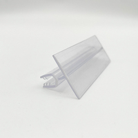 Profilé d'extrusion en PVC transparent profilé pour bande de données d'étiquette de prix et clip de bord de rayonnage pour gondole de supermarché