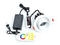 Plafonnier LED COB à focalisation réglable, projecteur RGBW, angle d'émission réglable, lumière d'ambiance