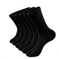 6 paires de chaussettes de sport de compression pour hommes, avec soutien de la voûte plantaire, respirantes, tricotées, athlétiques, pour la course (cheville, mollet, bas du pied)
