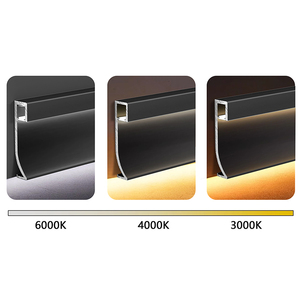 <span class=keywords><strong>Plinthe</strong></span> lumineuse LED en alliage d'aluminium au design moderne, avec éclairage LED intégré, pour éclairage d'hôtel - Vente chaude - Product Image 3