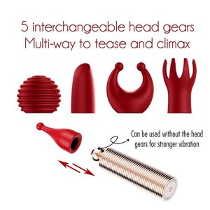 5-Đầu Thay Thế AV Wand Massager Vibrator G-Spot Clit Kích Thích Masturbator Nữ Son Môi Mini Bullet Vibrator Cho Phụ Nữ - Product Image 3