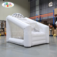 Panier de basket gonflable blanc en PVC pour jeu de tir, écologique, pour extérieur, location commerciale, fêtes et carnavals