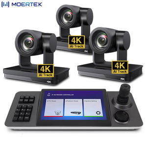 ชุดควบคุมกล้อง IP POE 4K PTZ พร้อมกล้องติดตามอัจฉริยะ AI กล้องถ่ายทอดสด สวิตช์วิดีโอ Ndi สำหรับงานโบสถ์ - Product Image 1