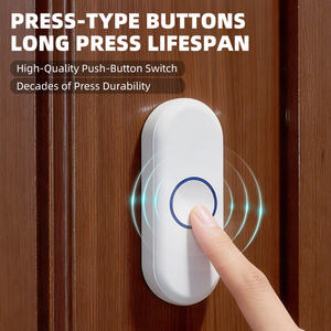 Timbre Inalámbrico <span class=keywords><strong>para</strong></span> Puerta, Silencio con un Clic, Transmisión de Larga Distancia, Alto Volumen con Múltiples <span class=keywords><strong>Tonos</strong></span> de Llamada - Product Image 5