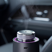 Diffuseur d'arômes de voiture en alliage d'aluminium de luxe, diffuseur d'huiles essentielles rechargeable, machine à parfum portable pour voiture/désodorisant de voiture