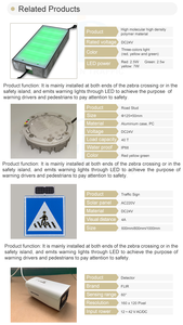 Système intelligent de passage pour piétons Avertissement sur la route Systèmes intelligents d'éclairage zébré Goujon de route solaire sans fil bluetooth pour la circulation - Product Image 2