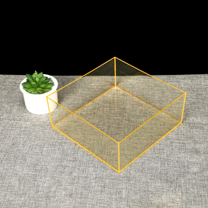 Scatole in acrilico blu ad alta trasparenza colorate con giunzione <span class=keywords><strong>angolare</strong></span> a cinque lati personalizzate in fabbrica per la custodia della casa - Product Image 2