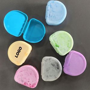 Custom Dental Retainer Case Durable Mouth Guard Box Travel Denture Container for Orthodontic Care Promotional <b>Gift</b> - Product Image 1