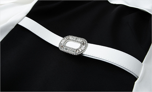 FMY50581 Abito Elegante Formale Aderente con Spacchi - Design di Alta Gamma, Abito Estivo <span class=keywords><strong>da</strong></span> Donna con Contrasto di Colore in Tonalità Caramella - Product Image 5