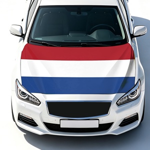 Bandera para Capó de Coche de Holanda para Aficionados al Fútbol, 4x5 pies, Personalizada, de Poliéster Elástico, para Desfiles - Product Image 1