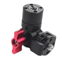 Adaptateur de tête de trépied mini portable en alliage d'aluminium SHOOT de haute qualité et durable avec vis 1/4 et trous de positionnement Arri pour moniteurs et caméras d'action