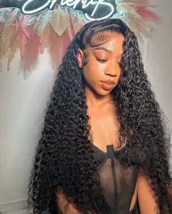 Raw Cambodian Hair Wig,200 Density 30 Inch Hd Water Wave Lace Frontal Wig 13x4 Lace Front Human Hair Wigs with Baby Hair