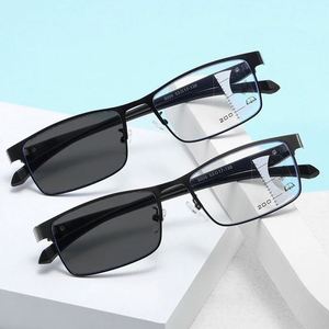 Gafas de Lectura Progresivas Multifocales Fotocromáticas con Protección Anti-luz Azul y Media Montura para Hombre, Venta al Por Mayor - Product Image 1