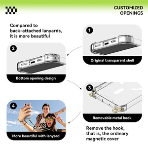 Étui de téléphone portable magnétique transparent antichoc de haute qualité personnalisé pour <span class=keywords><strong>iPhone</strong></span> 17 Pro Max - Product Image 4