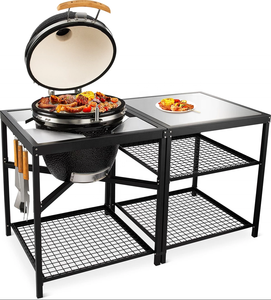 SEB <span class=keywords><strong>KAMADO</strong></span> <span class=keywords><strong>TABLE</strong></span> pour 21 "23.5" Charcoal <span class=keywords><strong>Joe</strong></span> Shape <span class=keywords><strong>Kamado</strong></span> Grill - Product Image 1
