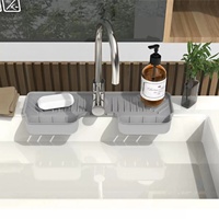Meilleure vente : Tapis de drainage TPR multifonctionnel pour cuisine et salle de bain, support de rangement pour robinet, anti-éclaboussures, modèle JX-0200