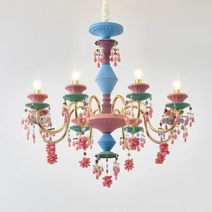 Lampada pendente in cristallo di colore moderno francese di lusso in stile salotto ristorante camera da letto camera da letto per bambini - Product Image 6