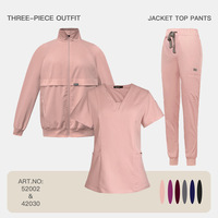 Tenues d'hôpital, ensembles de blouses médicales pour femmes, ensemble de blouses de qualité supérieure en 3 pièces pour le personnel médical professionnel, vêtements de travail 42030+52002