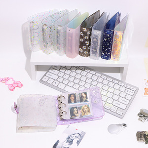 <span class=keywords><strong>Album</strong></span> photo à conception d'étoiles laser transparentes à 3 anneaux avec pages intérieures Support en gros Conception personnalisée Livre de collection Kpop - Product Image 4