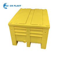 Cnpallet Boîte à palettes pliable robuste de grande taille avec technologie antimicrobienne pour le transport de pièces automobiles, boîte à palettes solide
