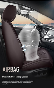 Coprisedili Auto in Morbida Pelle Beige, Avvolgenti e Confortevoli, Perforati per Tutte le Stagioni, per <span class=keywords><strong>Renault</strong></span> <span class=keywords><strong>Clio</strong></span> Megane Captur Kadjar - Product Image 3