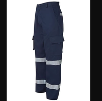 Pantalon de travail de sécurité réfléchissant multi-poches orange pour hommes pantalon de travail cargo résistant aux flammes avec genouillères