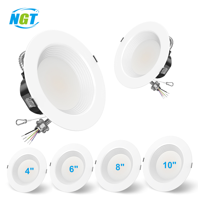 6 8 10 Inch Down Light US Stock 5CCT 13W - 40W Commercial Indoor Embedded Panel Ceiling LED COB Spot Recessed Light Downlights