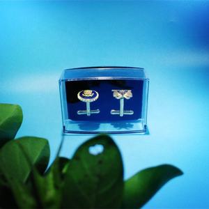 Caja personalizada de terciopelo azul marino, para guardar joyas, regalos de lujo, a la moda - Product Image 5