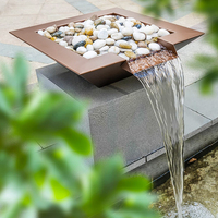 Kunden spezifische Garten wasserschale Edelstahl-Wasserspiel-Wasserfall für Landschafts bereiche im Freien