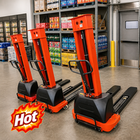 Vente directe d'usine, chariot élévateur autoporteur à batterie de 1,5 tonne et 2 tonnes, chariot élévateur portable pour le chargement et le déchargement