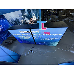 Marco de aluminio SEG de 5 pies de alta calidad, mostrador LED, tela de podio, mesa de exhibición de Feria Comercial retroiluminada, exposiciones de marca llamativas - Product Image 4