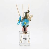 Diffuseur d'huiles essentielles en verre pour chambre à coucher, avec fleurs séchées, aromathérapie, écologique, parfum longue durée, décoration intérieure