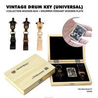 Beatello Drum Tuning Key Cover Accessoires de tambour Clé de réglage en cuir Kits de batterie universels avec boîte en bois à collectionner en stock