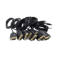 Kabel Serial RS232 DB9 DB15 DB25 Kustom, Perakitan Kabel D-Sub Inti Tembaga untuk Peralatan Kontrol Industri