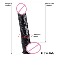Sex Toy pour Femme - Dildo Réaliste en PVC Noir à Peau Douce, Sûr pour le Corps, pour la Masturbation Féminine
