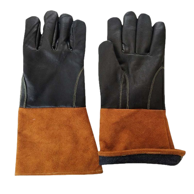 Premium Quality Heat-Resistant Soft Cotton Lined Cowhide Gloves for Welding Laser TIG MIG OEM/ODM Available Safety Gloves