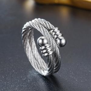 2025 venta al por mayor anillo de dedo de diseño creativo personalizado giro de acero inoxidable pareja accesorio ajustable anillo <span class=keywords><strong>para</strong></span> hombres y mujeres - Product Image 5