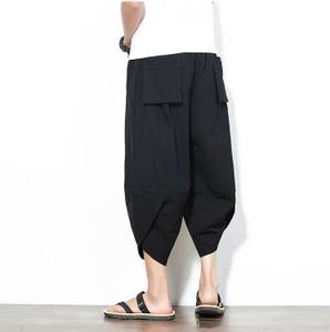 Summer Cotton <strong>Harem</strong> <strong>Pants</strong> Men Casual Hip Hop Trousers Cross Bloomers Calf-Length <strong>Pants</strong> Joggers Streetwear - Product Image 2