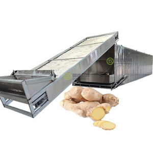 Secador de cinta de malla continua para productos agrícolas, secador de aire caliente de cinta de malla para rodajas de jengibre, secador de cinta multicapa de malla para jengibre - Product Image 1