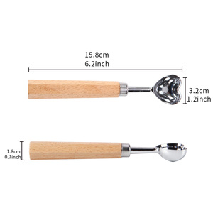 Chefmade WK10009 Baller de melón en forma de corazón - Product Image 5