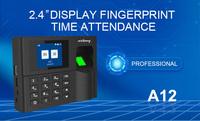 Escáner Biométrico de Huellas Dactilares A12, Máquina de Asistencia con Huella Dactilar, Registrador de Tiempo para Empleados y Reloj Checador con TCP/IP