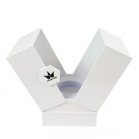 Emballage en carton rigide concepteur biodégradable bouteille de parfum oxygénateur stroge luxe double ouvert femme unique boîte cadeau en papier