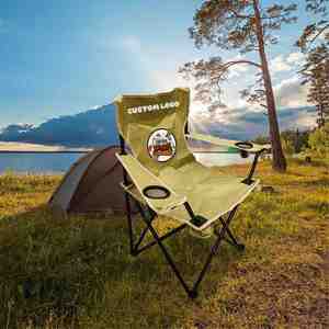 Chaise de camping pliable légère personnalisée pour jardin, cour arrière, pêche et plage - Product Image 1