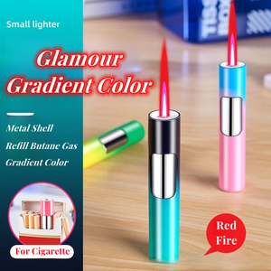 Nhà Máy Bán buôn Đỏ ngọn lửa nhẹ hơn tùy chỉnh xi lanh di động thông minh & Windproof Inflatable khí Torch cho quà tặng doanh nghiệp - Product Image 3