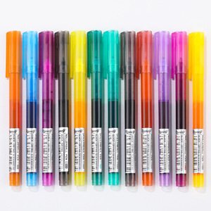 Stylo bille liquide droit 24 couleurs, encre noire à séchage rapide, style rétro, pour prise de notes, avec pointe <span class=keywords><strong>aiguille</strong></span> - Product Image 2