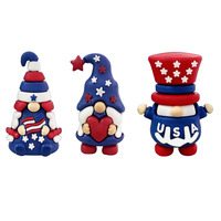 Mini figurines de gnomes patriotiques pour le 4 juillet, Jour de l'Indépendance, décorations de table, elfes, ornements de bureau, décorations de gâteaux pour la maison et les fêtes