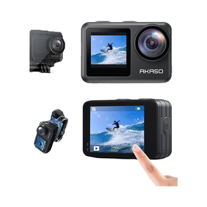 กล้องแอคชั่นหน้าจอสัมผัส Wi-Fi <span class=keywords><strong>7</strong></span> Le 20MP 4K30FPS กล้าหาญ EIS 2.0 Zoom รีโมทคอนโทรล131ฟุต2X แบตเตอรี่1350mAh รองรับ - Product Image 1